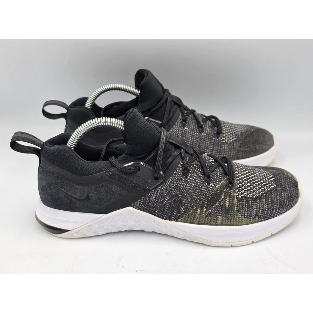 Nike Metcon Flyknit 3 Sneaker Black Lace Up Athletic Shoes Womens 10 AR5623-001